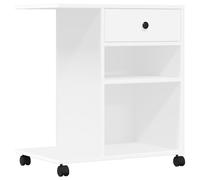 (white) vidaXL Printer Stand with Wheels Printer Table File Desk Organiser Grey Sonoma