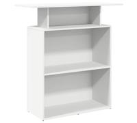 (white) vidaXL Reception Desk Salon Reception Counter Desk Front Desk Engineered Wood