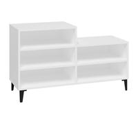 (White) vidaXL Shoe Cabinet Engineered Wood Home Shoe Cupboard Organiser Multi Colours