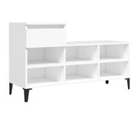 (White) vidaXL Shoe Cabinet Engineered Wood Home Shoe Storage Organiser Multi Colours