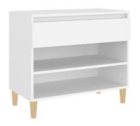 (White) vidaXL Shoe Cabinet Engineered Wood Home Shoe Storage Organiser Multi Colours