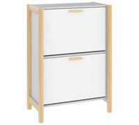 (white) vidaXL Shoe Cabinet Engineered Wood Home Shoe Storage Organiser Multi Colours