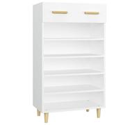 (White) vidaXL Shoe Cabinet Engineered Wood Indoor Shoe Storage Rack Multi Colours