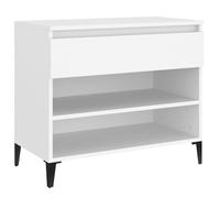 vidaXL Shoe Cabinet White 70x36x60 cm Engineered Wood 01 UK HOT