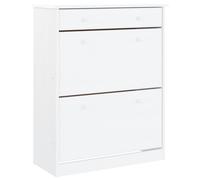 (white) vidaXL Shoe Cabinet Shoe Storage Unit Cupboard Shoe Rack ALTA Solid Wood Pine