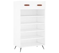 vidaXL Shoe Cabinet White 60X35X105 Cm Engineered Wood, White
