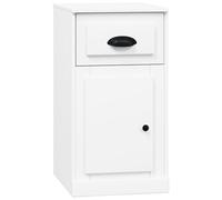 (white) vidaXL Side Cabinet Sideboard Bedroom Side Table with Drawer Engineered Wood