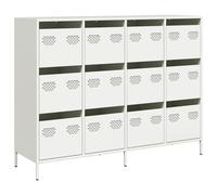 (white) vidaXL Sideboard Black 135x39x103.5 cm Cold-rolled Steel storage cabinet