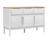 (white) vidaXL Sideboard Cupboard Side Cabinet Home Storage Highboard Solid Wood Pine