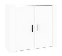 (White) vidaXL Sideboard Side Cabinet Storage Cupboard Home Organiser Engineered Wood