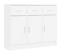 (white) vidaXL Sideboard Storage Cabinet Side Board Highboard Cupboard Engineered Wood
