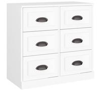 vidaXL 6 Drawer White Sideboard - Size: 67.5 x 70 x 35.5cm - Wilko