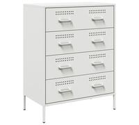 (white) vidaXL Sideboard Storage Cupboard Cabinet Home Organiser Highboard Black Steel