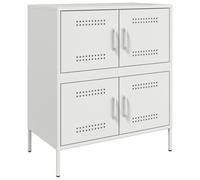 (white) vidaXL Sideboard Storage Cupboard Side Cabinet Home Organiser Highboard Steel