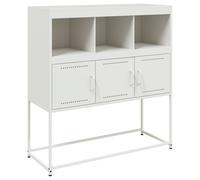 (white) vidaXL Sideboard Storage Organiser Cupboard Side Cabinet Highboard Pink Steel