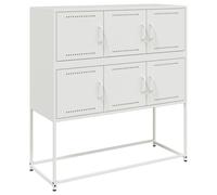 vidaXL Sideboard White 100.5x39x107 cm Steel