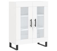 (white) vidaXL Sideboard Storage Side Cabinet Cupboard Concrete Grey Engineered Wood