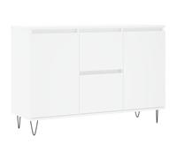 (white) vidaXL Sideboard Storage Side Cabinet Cupboard Concrete Grey Engineered Wood