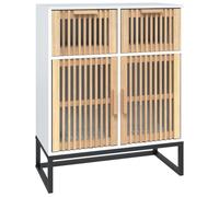 (white) vidaXL Sideboard Storage Side Cabinet Cupboard Home Organiser Engineered Wood