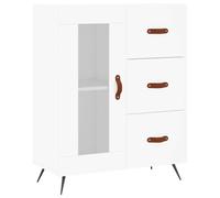 (white) vidaXL Sideboard Storage Side Cabinet Cupboard Sonoma Oak Engineered Wood