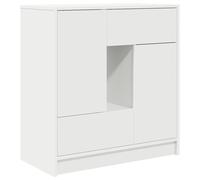 (white) vidaXL Sideboard with Drawers and Doors Black Oak 70.5x34x74.5 cm