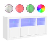 (white) vidaXL Sideboard with LED Lights Home Cupboard Storage Side Cabinet Highboard