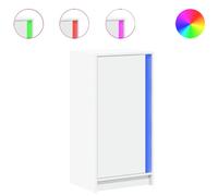 (white) vidaXL Sideboard with LED Side Cabinet Highboard Cupboard Engineered Wood