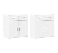 Sideboards Cupboard Storage Cabinet Highboard 2 pcs Engineered Wood vidaXL
