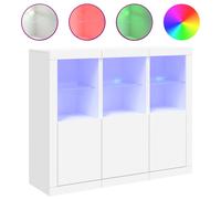 Sideboards with LED Lights Cupboard Side Cabinet 3 pcs Engineered Wood vidaXL