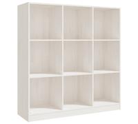 (white) vidaXL Solid Pinewood Book Cabinet/Room Divider Room Partition Multi Colours