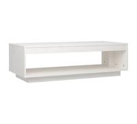 vidaXL Coffee Table White 110x50x33.5 cm Solid Pinewood