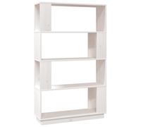 (white) vidaXL Solid Wood Pine Book Cabinet/Room Divider Storage Rack Multi Colours