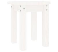 (white) vidaXL Solid Wood Pine Coffee Table Ø 35x35 cm Side Accent Table Multi Colours