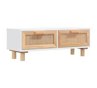 (white) vidaXL Solid Wood Pine Coffee Table Engineered Wood Side Table Multi Colours