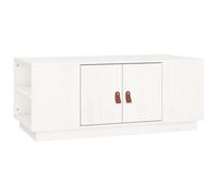 (White) vidaXL Solid Wood Pine Coffee Table Side Centre Accent End Table Multi Colours