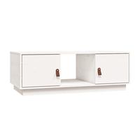 vidaXL Coffee Table White 100x50x35 cm Solid Wood Pine UK NEW