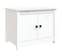 vidaXL Coffee Table White 71x49x55 cm Solid Wood Pine, White