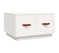 (White) vidaXL Solid Wood Pine Coffee Table Side Sofa Accent Couch Table Multi Colours