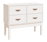 vidaXL Console Cabinet White 90x40x78 cm Solid Wood Pine