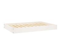 (white) vidaXL Solid Wood Pine Dog Bed Wooden Animal Pet Sofa Dog Couch Multi Colours