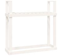 vidaXL Firewood Rack White 110x35x108.5 cm Solid Wood Pine UK GF0