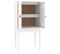 (White) vidaXL Solid Wood Pine Highboard Home Sideboard Storage Cabinet Multi Colours