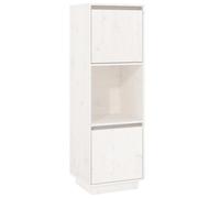 vidaXL Highboard White 38x35x117 cm Solid Wood Pine UK
