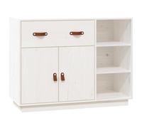 vidaXL Sideboard White 98.5x40x75 cm Solid Wood Pine UK