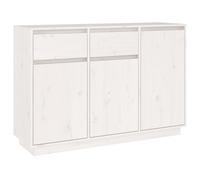 Vidaxl Sideboard White 110X34X75 Cm Solid Wood Pine