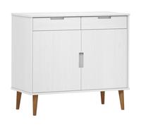 vidaXL Sideboard MOLDE White 90x40x80 cm Solid Wood Pine