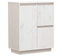 Vidaxl Sideboard White 60X34X75 Cm Solid Wood Pine