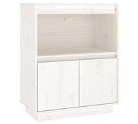 vidaXL Sideboard White 60x34x75 cm Solid Wood Pine NEW