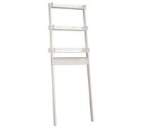 (white) vidaXL Solid Wood Pine Toilet Rack Bathroom Storage Organiser Multi Colours