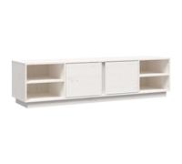 vidaXL TV Cabinet White 156x40x40 cm Solid Wood Pine, White